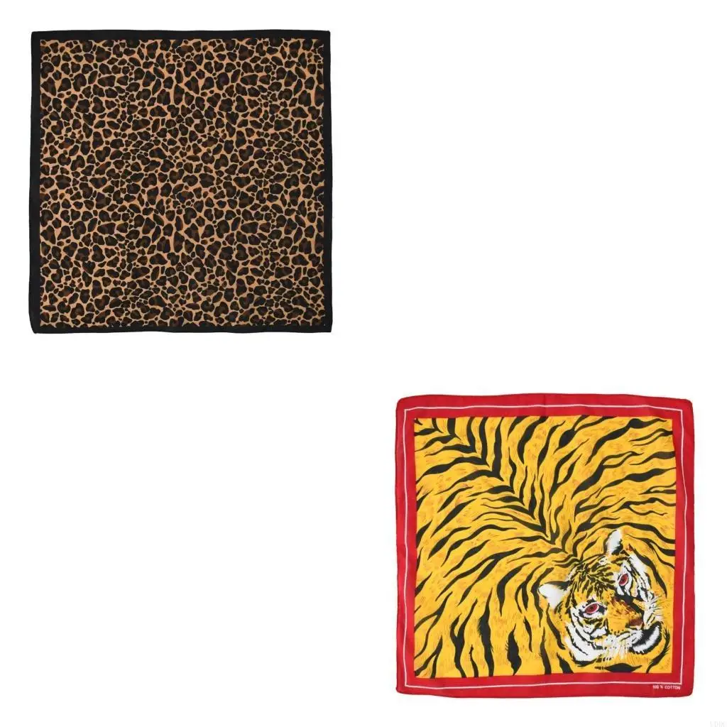 

Elastic Leopard Print Scarf Everyday Fashion Headscarf Elegant Handkerchief Y166