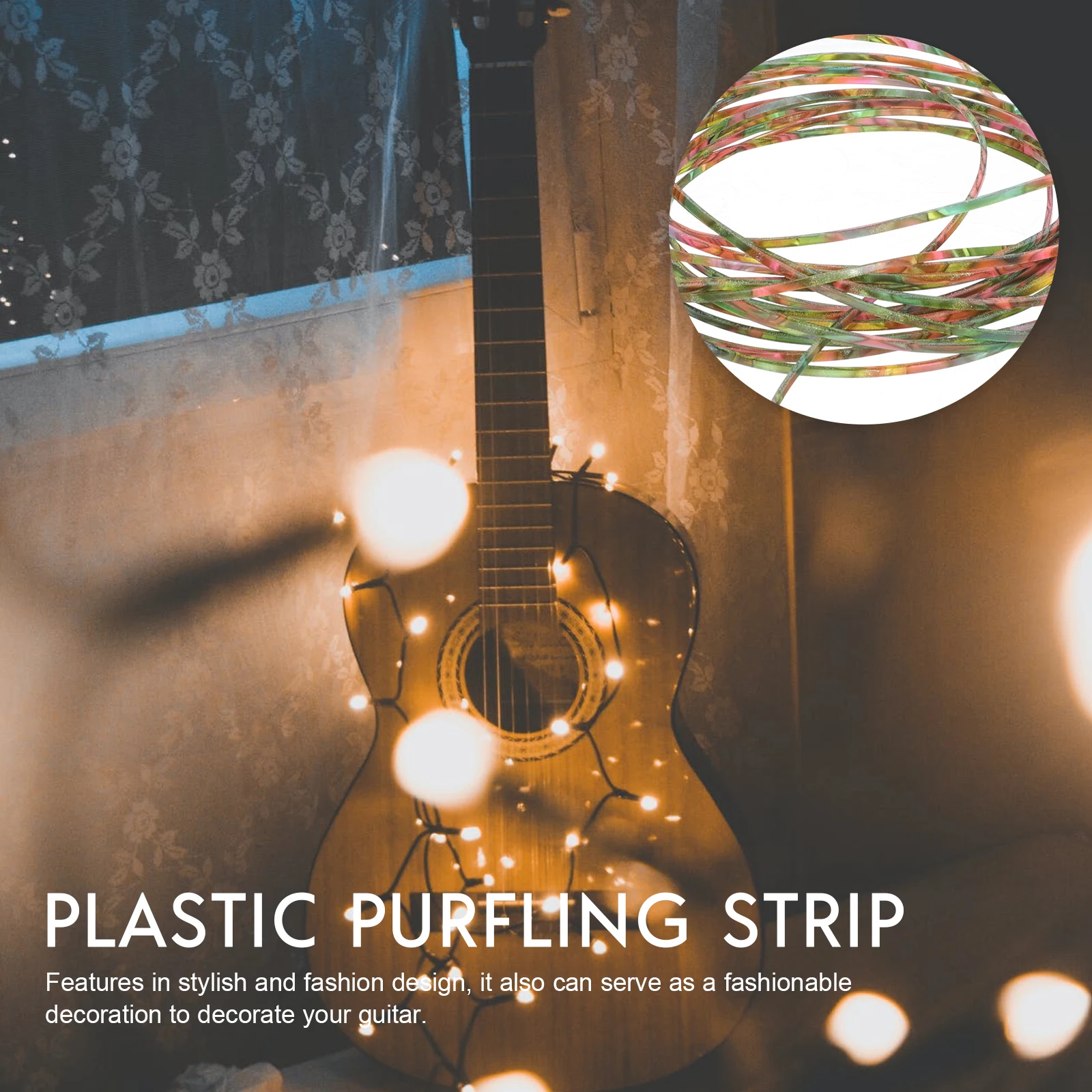 

Abs Guitar Binding Purfling Strips Waterproof Edging Strip For Acoustic Classical Guitar Decorative Flexible Plastic Accessory