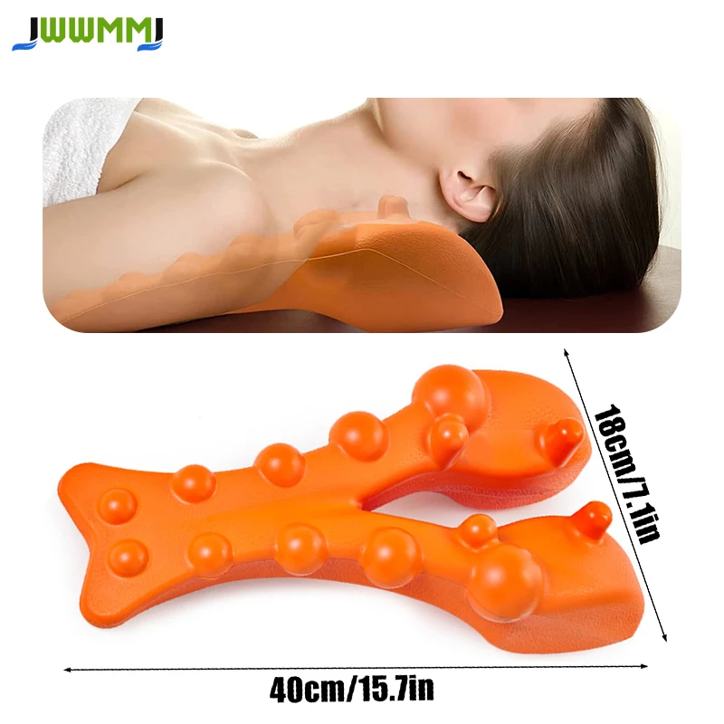 

1pcs Spinal and Lumbar Massager, Cervical Massage Pillow, Shoulder, Neck,Waist, Back Cushion,Finger Pressure Massage,Stretching