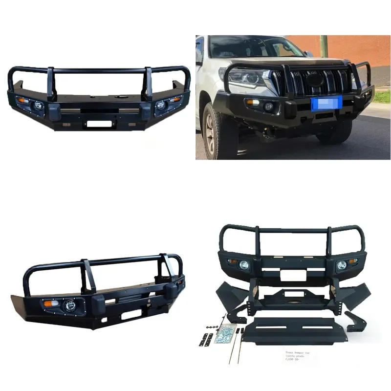 Stainless Steel Front and Rear Crash Bumpers for Toyota Land Cruiser Prado LC150 2010 Off Road Auto Parts