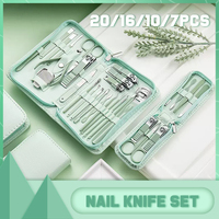 1/2set Capsul Nail Cut Cutter 7/12/15/22 pcs New Style Set Professional Nail  Clippers Dead Skin Scissors  Tool Pedicure