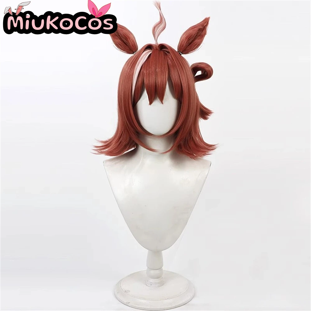 EM ESTOQUE enginト Rhein Kraft Peruca Cosplay Com Orelhas e Cauda MiukoCosplay Jogo Umamusume: Pretty Derby Cosplay