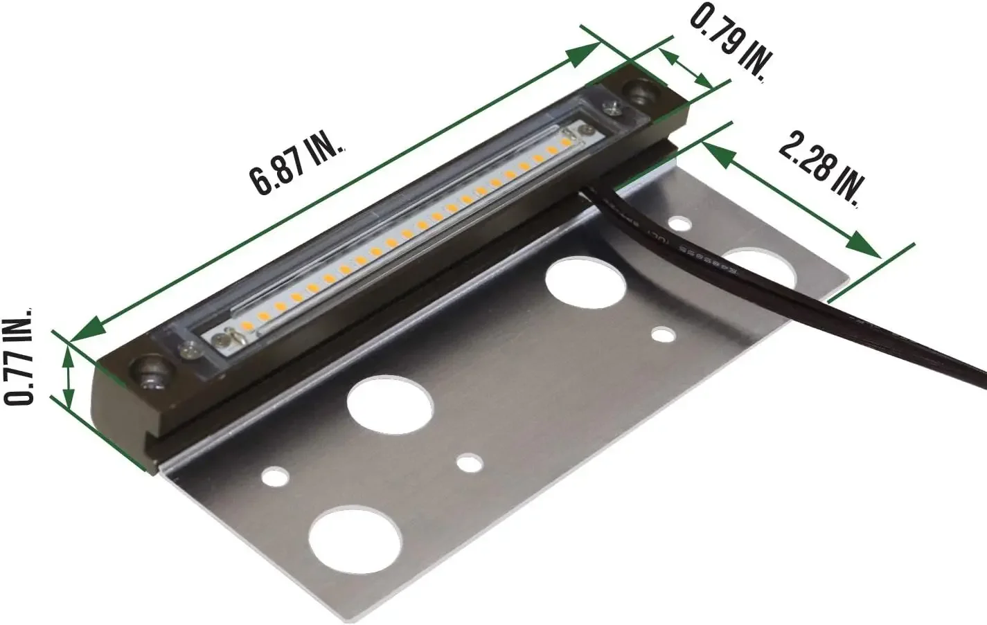 Wall LED Hardscape Light, Paver Light Source, 6.8 "Long, 4W integrado, 2700K