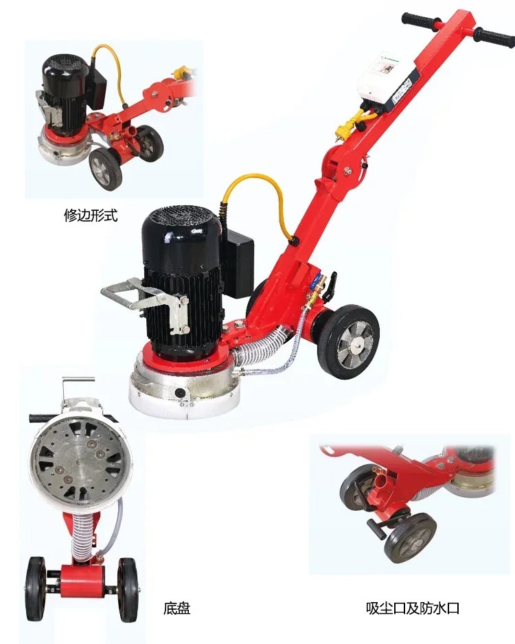 Premium 10-inch Commercial Construction Site Floor Cement Concrete Trimming and Renovation Floor Grinder Polishing Grinding