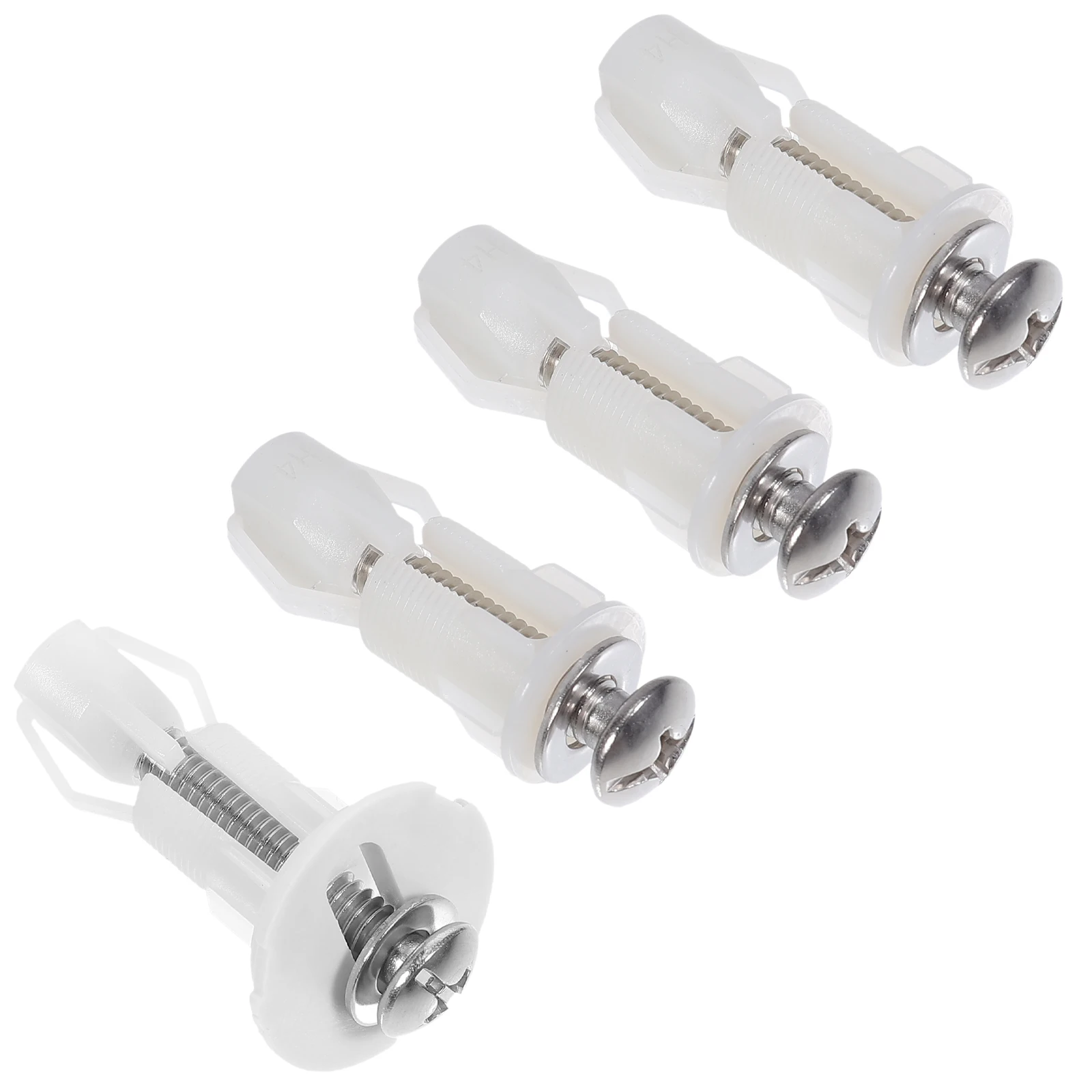 

4pcs Stainless Steel Nylon Toilet Seat Fixing Expansion Screws Heavy Duty Hardware Replacement Kit Bolts Nuts Durable Wear