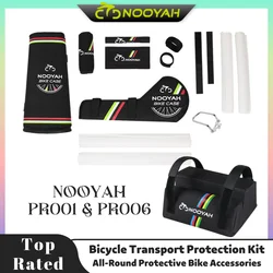 NOOYAH Bike Bag Bicycle Transport Protect Set Bike Frame Protect Cover kit Bike Accessories Crankset Pad Chainring Support Pad