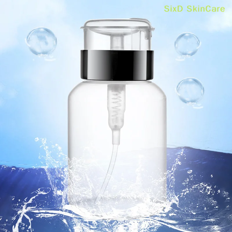 250ml Nail Polish Remover Bottle UV Gel Press Bottle Nail Art Clean Acetone Bottles Empty Pump Dispense Liquid Container Storage