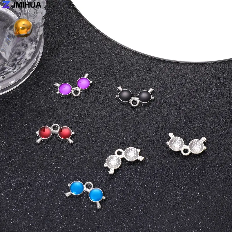 15pcs Enamel Charms 10x18mm Goggles Pendants For Jewelry Making Findings DIY Earrings Bracelets Supplies Handmade Accessories