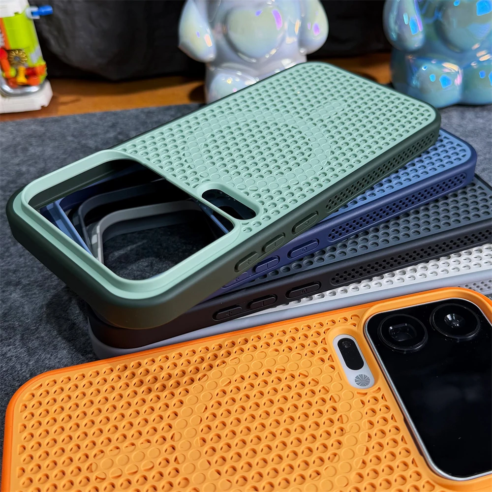 Dla Xiaomi Mi 17 Pro Max POCO F9 F8 F7 Ultra 15 14 13 Magnetyczne etui z chłodzeniem w formie plastra miodu, bezprzewodowym ładowaniem, oddychającą osłoną i ramką ochronną. — zdjęcie produktu 3