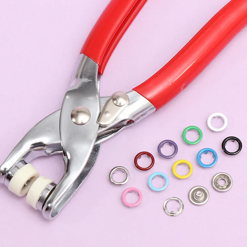 400/800/1200PCS Plier Tool Colored Metal Buttons Snap Sewing Button Thickened Snap Fastener Kit DIY Craft Supplies Bag Clothe