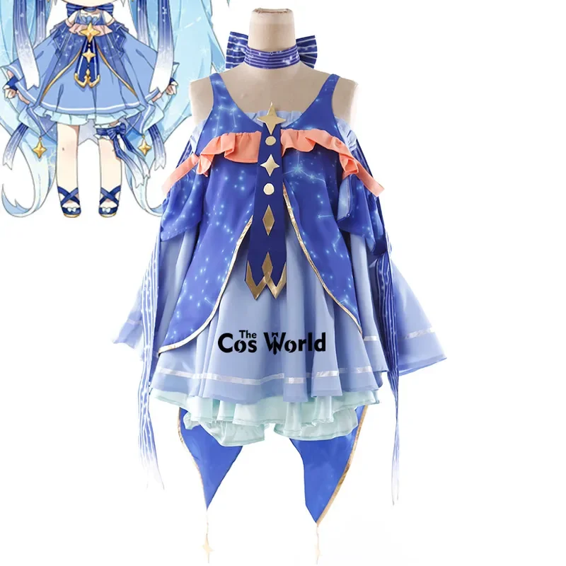 2017 Miku Princess Snow And Starlight Dress Uniform Outfit Anime Customize Cosplay Costumes