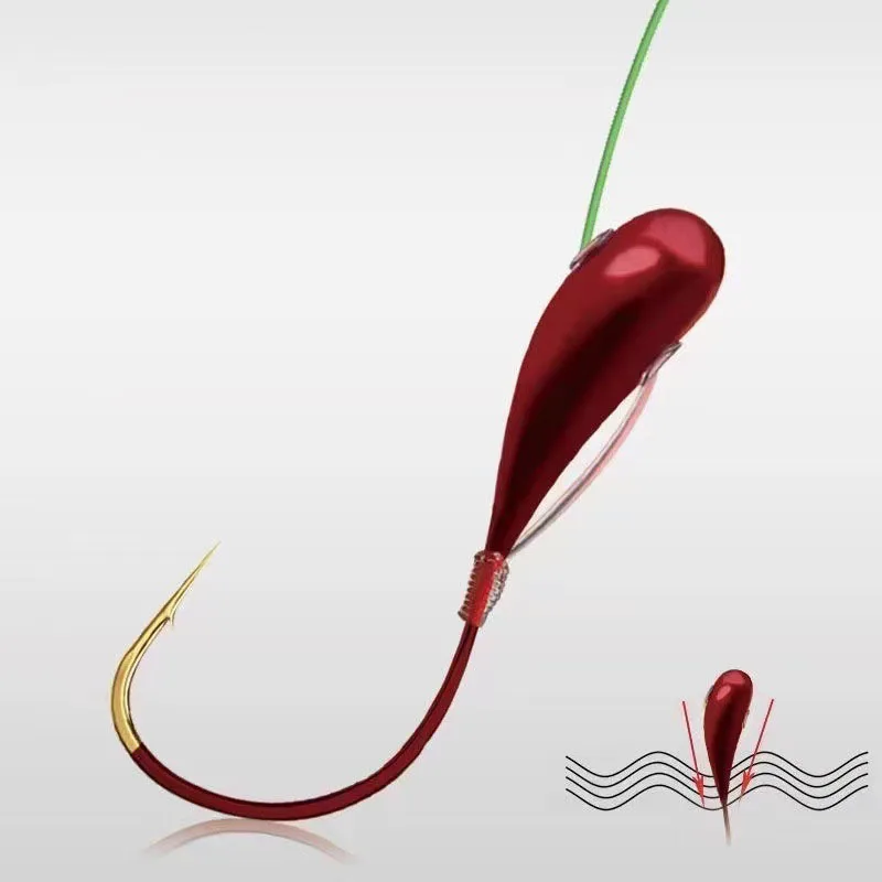 Chaotian Hook 45 degree diagonal crossing Jinhai Xi Izu Red Head Wild Fishing Carp Hook Bionic Chaotian Hook