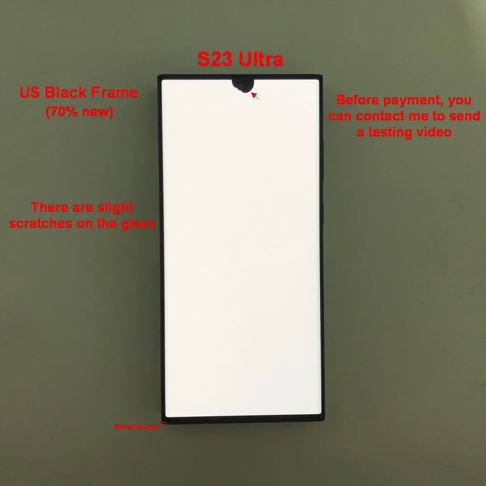 Met gebreken Amoled Voor Samsung Galaxy S23 Ultra 5G Lcd S918B S918B/DS Display Touch Screen Digitizer montage 100% testen
