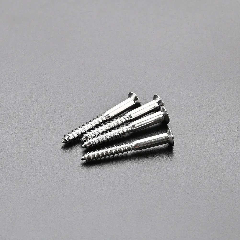 4 Pcs Guitar Neck Mounting Hardware Plates Screws Replacement for Bass Joint Back