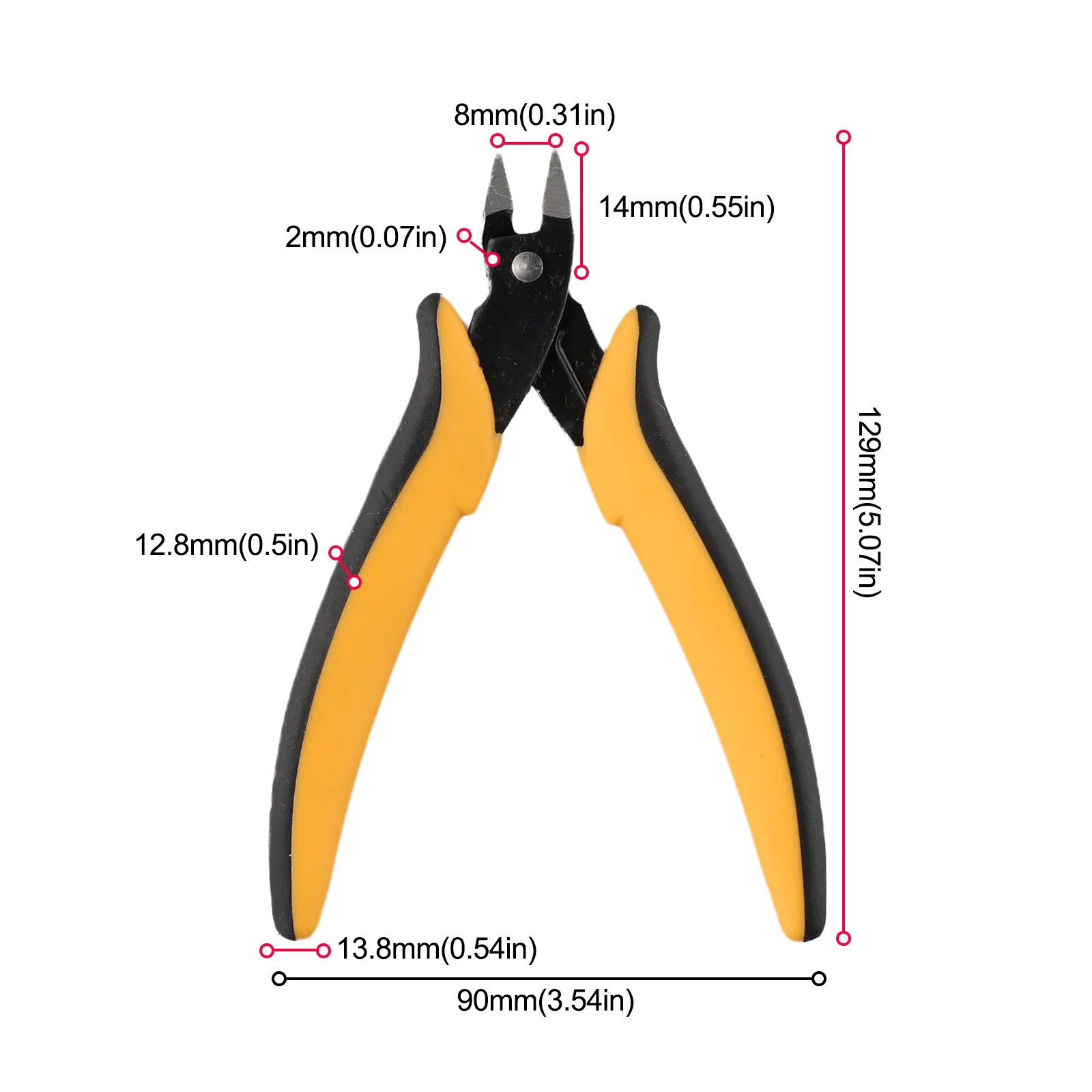 1pc 128*90mm Diagonal Cutting Wire Cutting  Diagonal Pliers Electrician Horizontal Pliers Wire Cable Cutter Manual Repair Tools