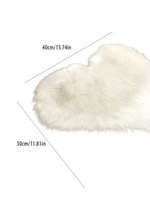 30x40cm Small Size Heart Shaped Fluffy Rug Shaggy Faux Wool Carpet Sofa Cushion Living Room Bedroom Decorative Floor Mats