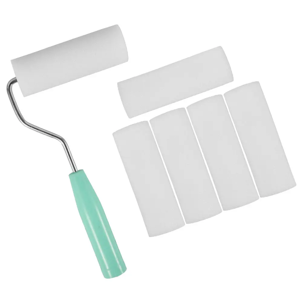 1Set Small Painting Roller Brush Portable Plastic Roller for Wall Painting and Ceiling Paint Rollers Paint for Walls