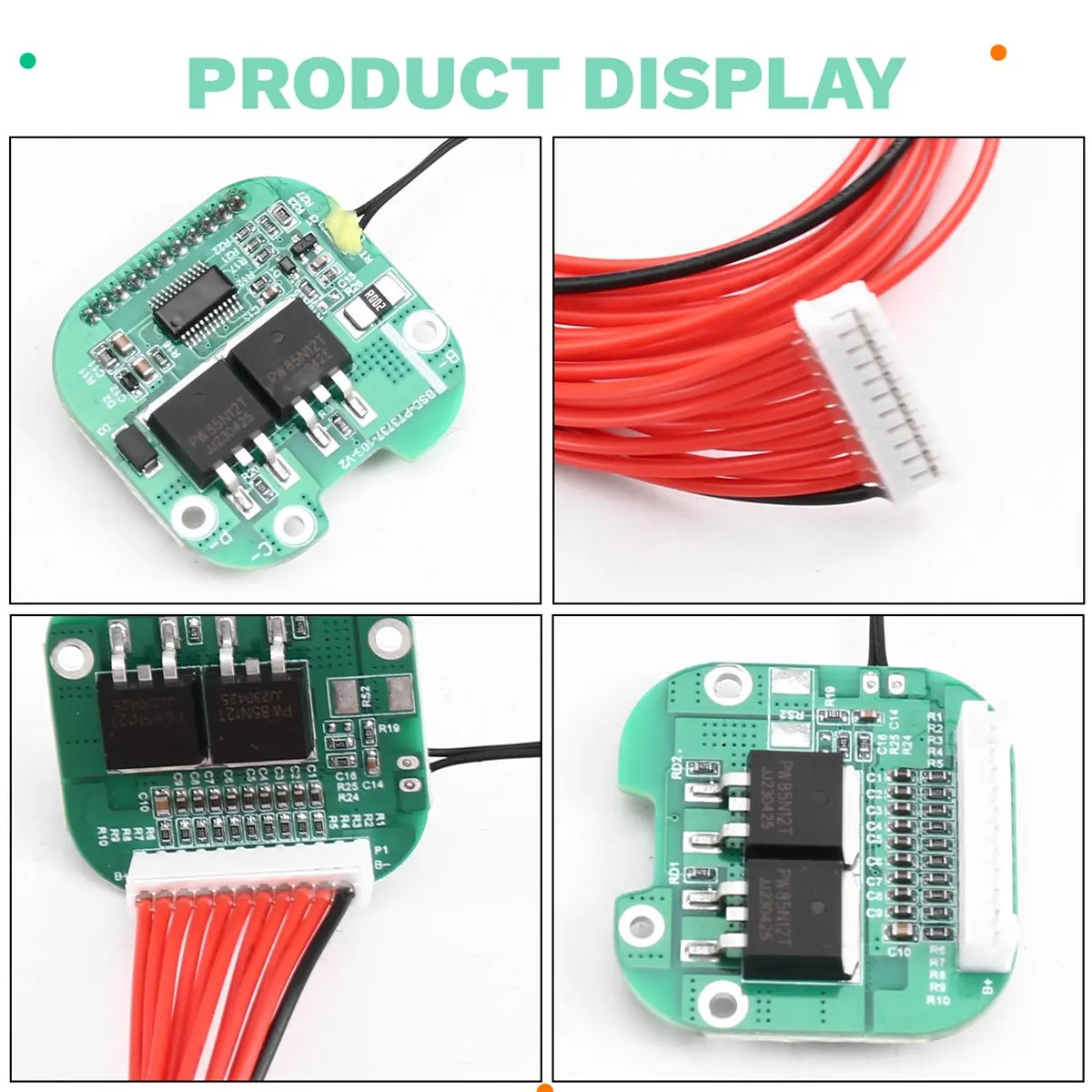X07A 1Set for 10S 36V 15A BMS Split Ports with Temperature Control for Electric Scooter Lithium 18650 Battery Pack