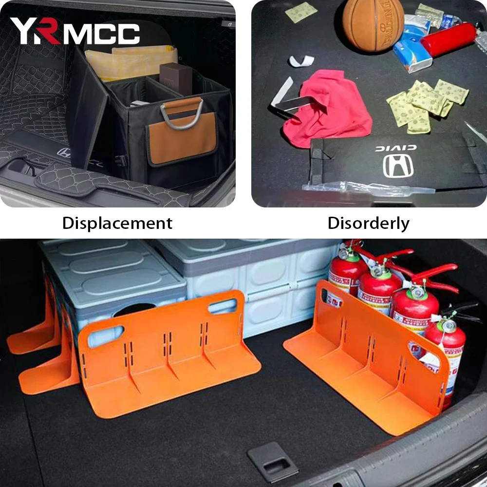 Car Trunk Storage Box Fixed Partition Multifunctional Auto Trunk Fixed Rack Holder 2Size Cars Plastic Baffle Solid Baffle Back