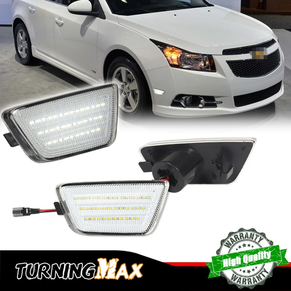 White / Amber LED Front Side Marker Lights For Chevrolet Cruze 2011-2015 & Cruze Limited 2016 Turn Signal Light Parking Light