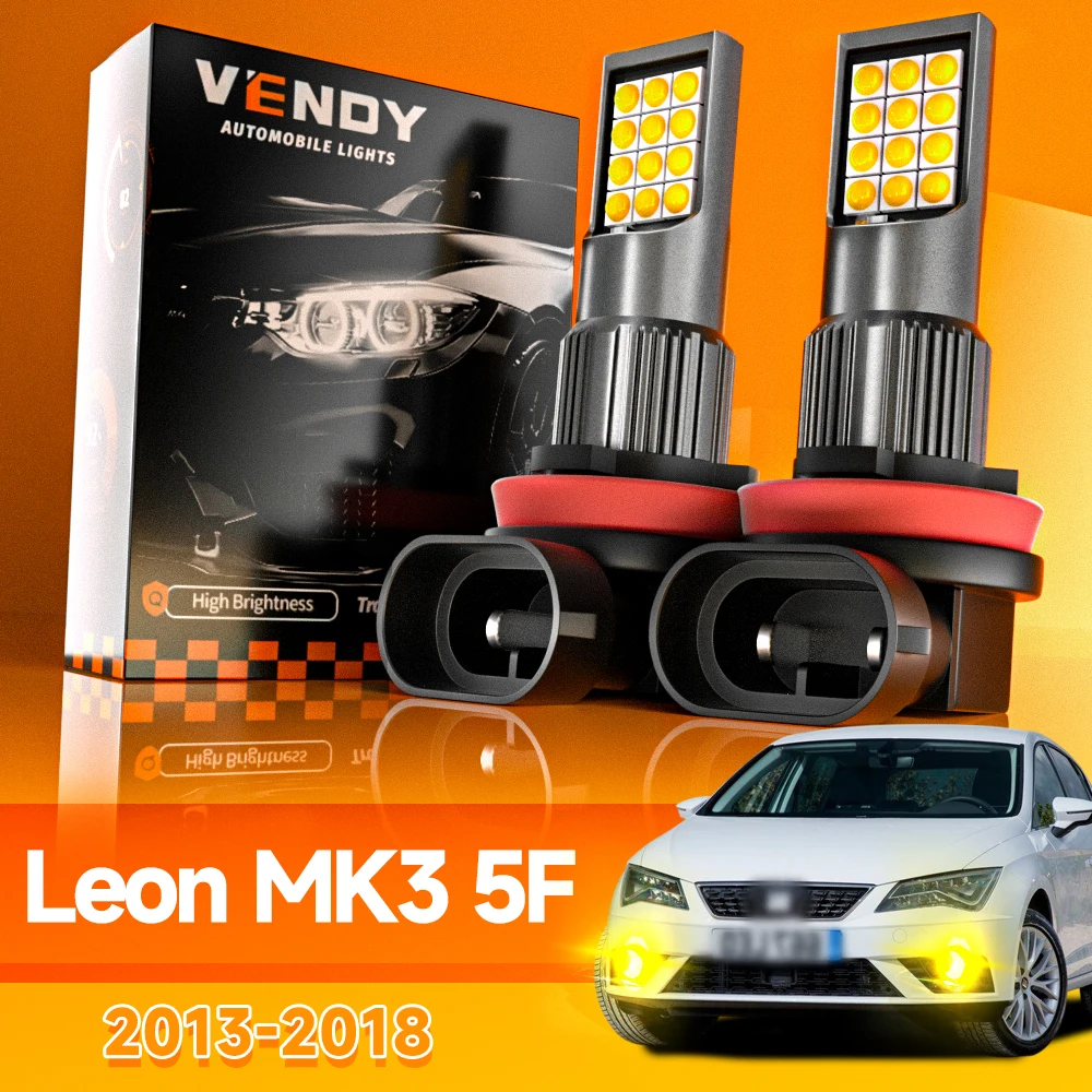 

2 шт. для Seat Leon 3 MK3 5F 2013-2018 светодиодные противотуманные фары 2014 2015 2016 2017 аксессуары Canbus
