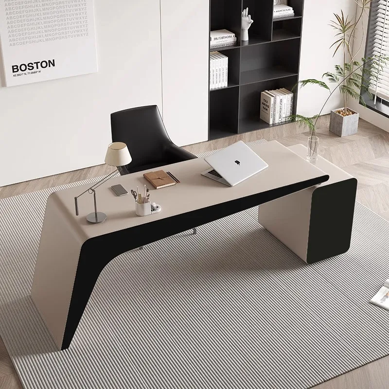 Brown Computer Office Desk Desktop Organizer Modern Study Executive Desk Gaming Corner Mesa Para Computador Office Furniture