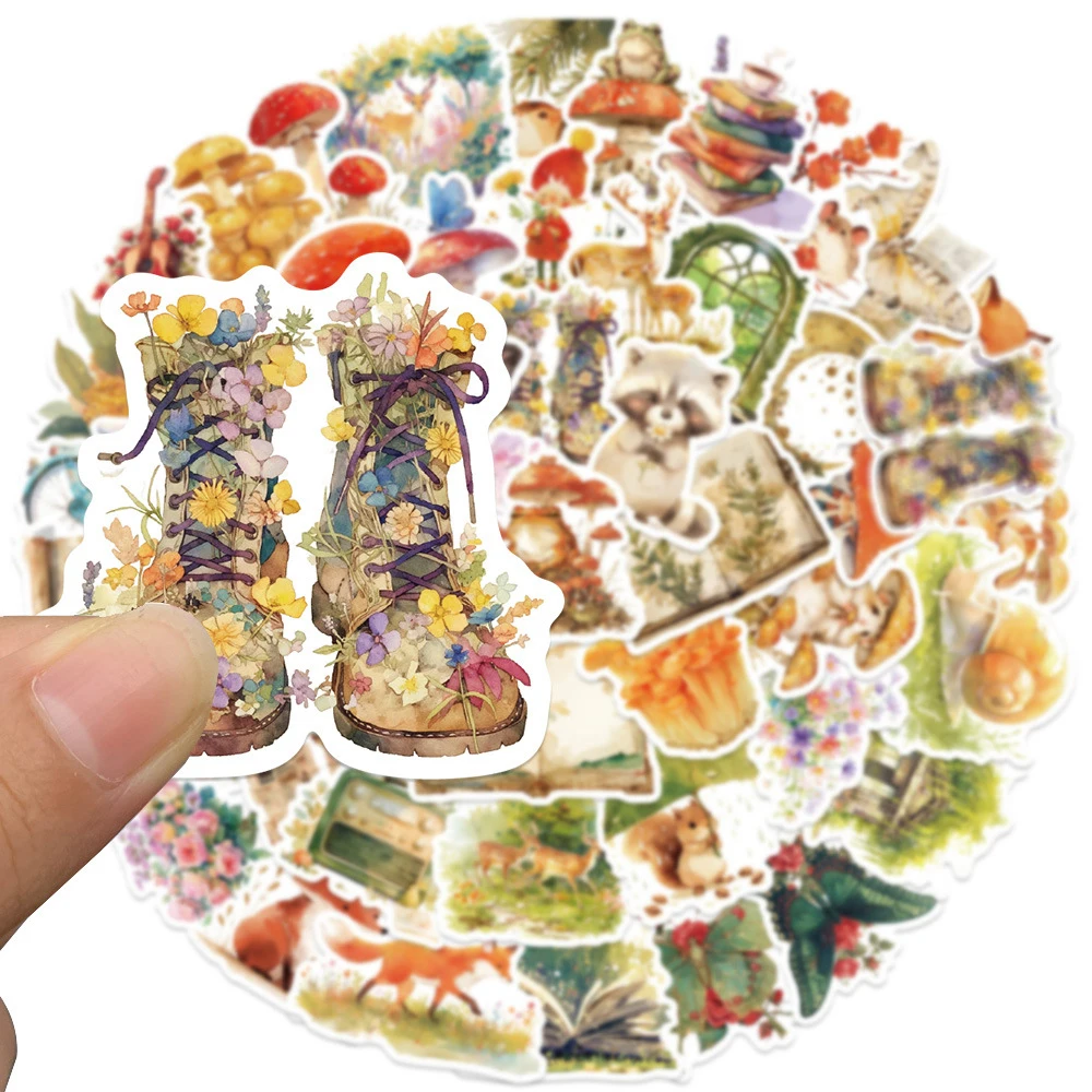 10/30/50pcs Vintage Sprookje Dier Boek Illustraties Sprookjes Stickers Esthetische Retro Cartoon Decoratie Decals Speelgoed gift