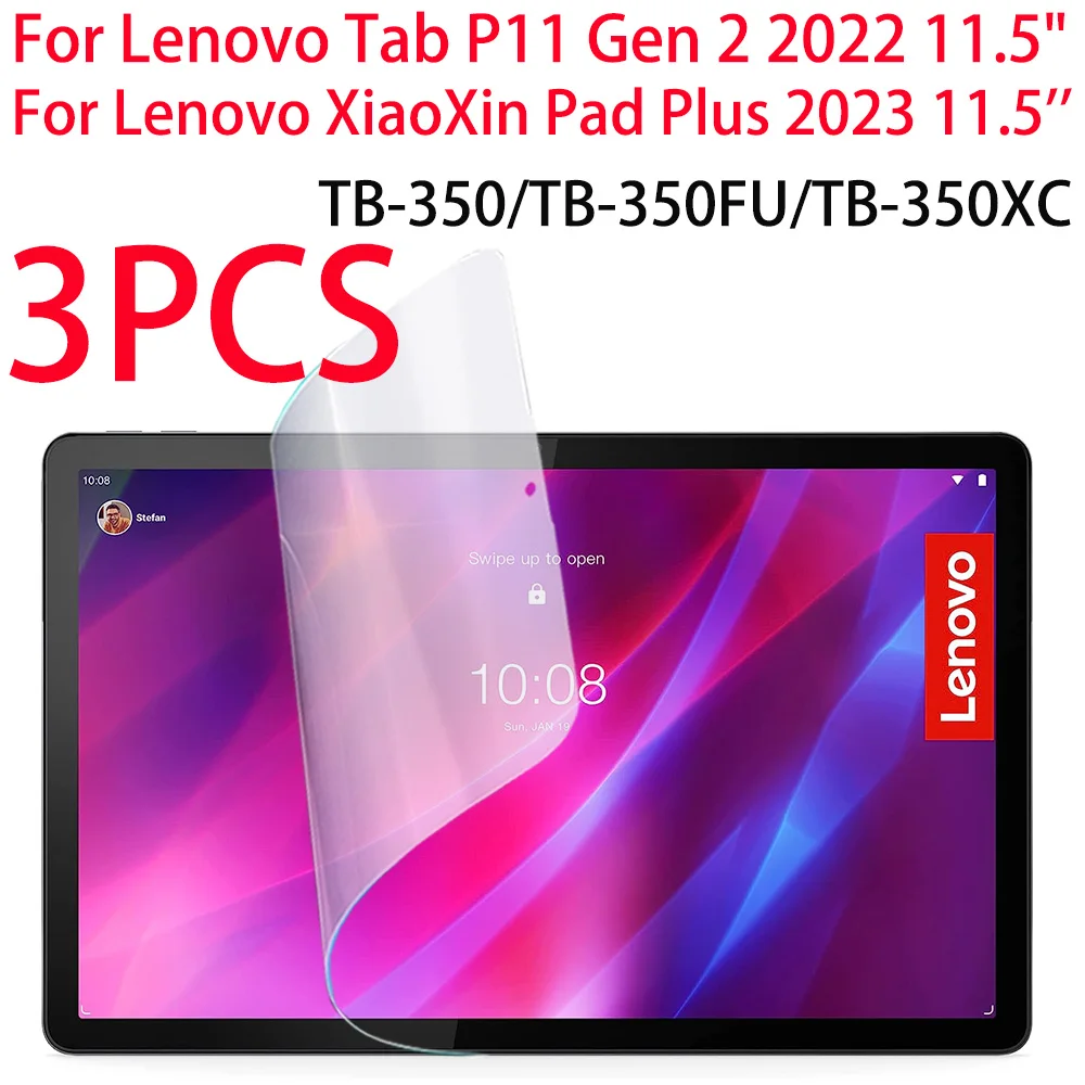 3 Stuks Huisdier Zachte Film Schermbeschermer Voor Lenovo Tab P11 2e Gen 11.5 2022 Beschermende Film Voor Lenovo Xiaoxin Pad Plus 2023 11.5