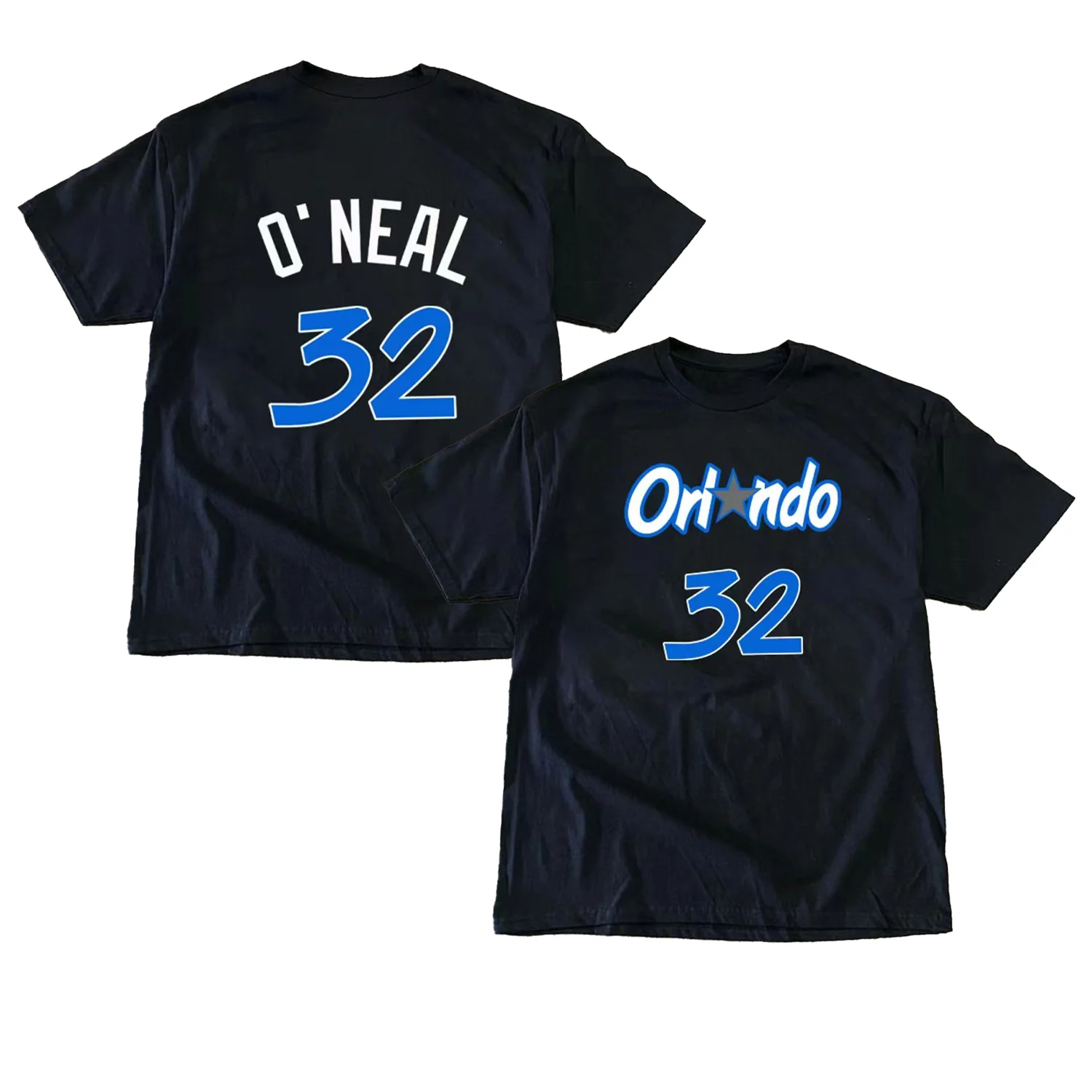 Magic McGrady O 'Neal 260 Of Grams Heavy Cotton! Orlando Vintage Oversize Hiphop Street T-shirt Men's Women's Short-Sleeved Tops