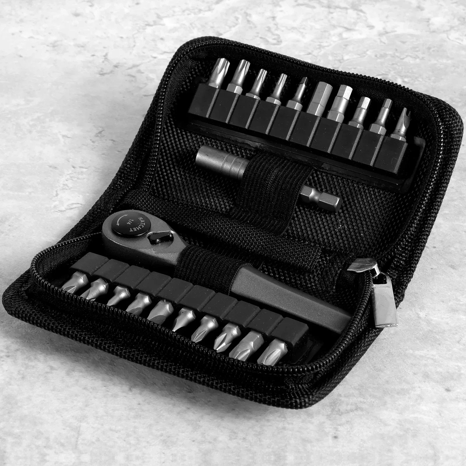 Conjunto de Chaves de Catraca Mini 22 em 1, Kit de Chaves de Fenda Multifuncionais em Ângulo Reto, Conjunto Combinado de Chaves de Fenda Pequenas com Catraca