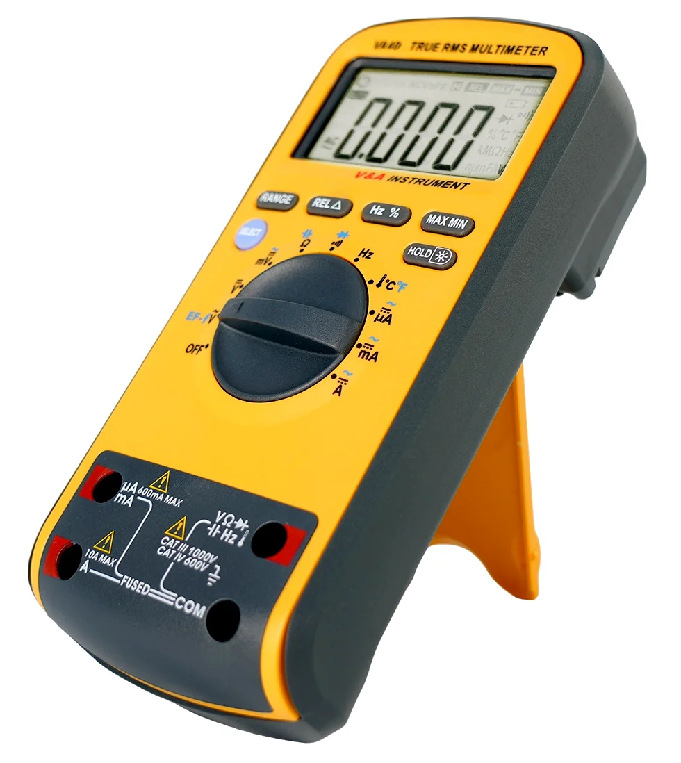 V&A VA40 CAT IV Auto Range Digital Multimeter 5999 Counts TRMS NCV Voltmeter Ammeter Ohmmeter Capacitance Temperature Test Meter