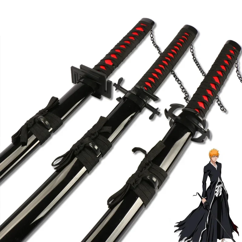 Quente Anime Popular Bleach Kurosaki Ichigo Katana Espada Kuroki  Decoração Adereços de cosplay Katana Japonesa