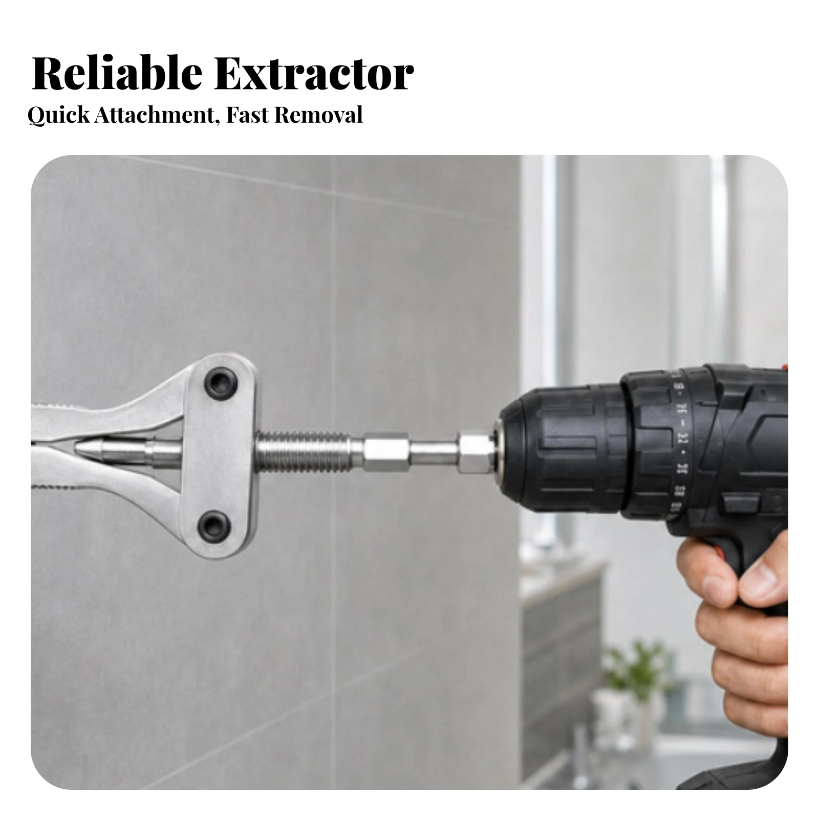 Drill-Driven Pipe Extractor with Hex Shank Long-Lasting Pipe-Thread Extraction Tool Faucet Removal Tool Universal Rust-Resistant