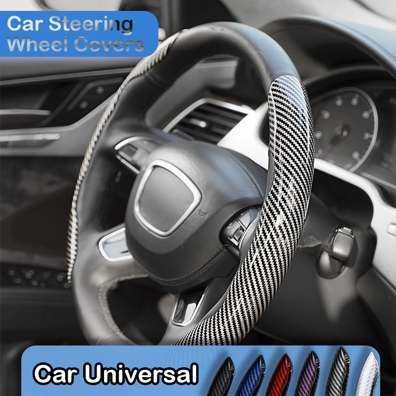 

1Pair Carbon Fiber Car Steering Wheel Cover Non-slip Card Cover For Mazda CX-30 CX30 DM 2019 2020 2021 2022 2023 2024 2025