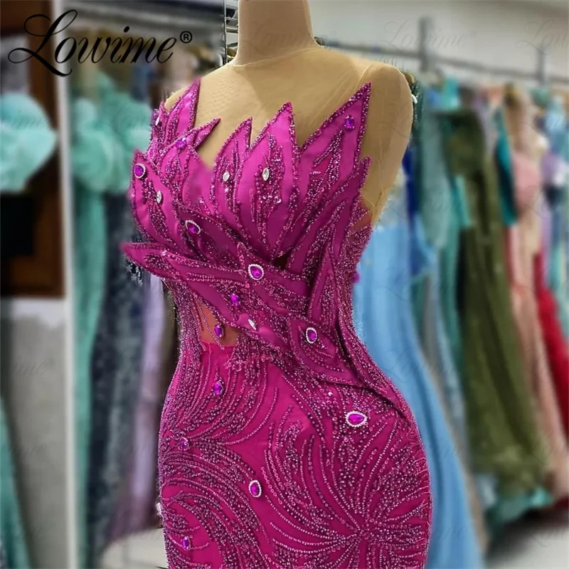 Aso Ebi Mermaid Prom Dresses Long Crystals Evening Formal Party Second Reception Birthday Engagement Gowns Robe De Soiree 2024