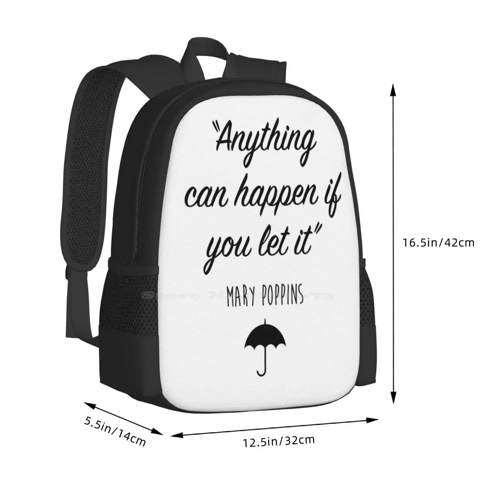 - Anything Can Happen School Bags For Teenage Girls Laptop Travel Bags Julie Andrews Dick Van Dyke Nanny London Film Quotes