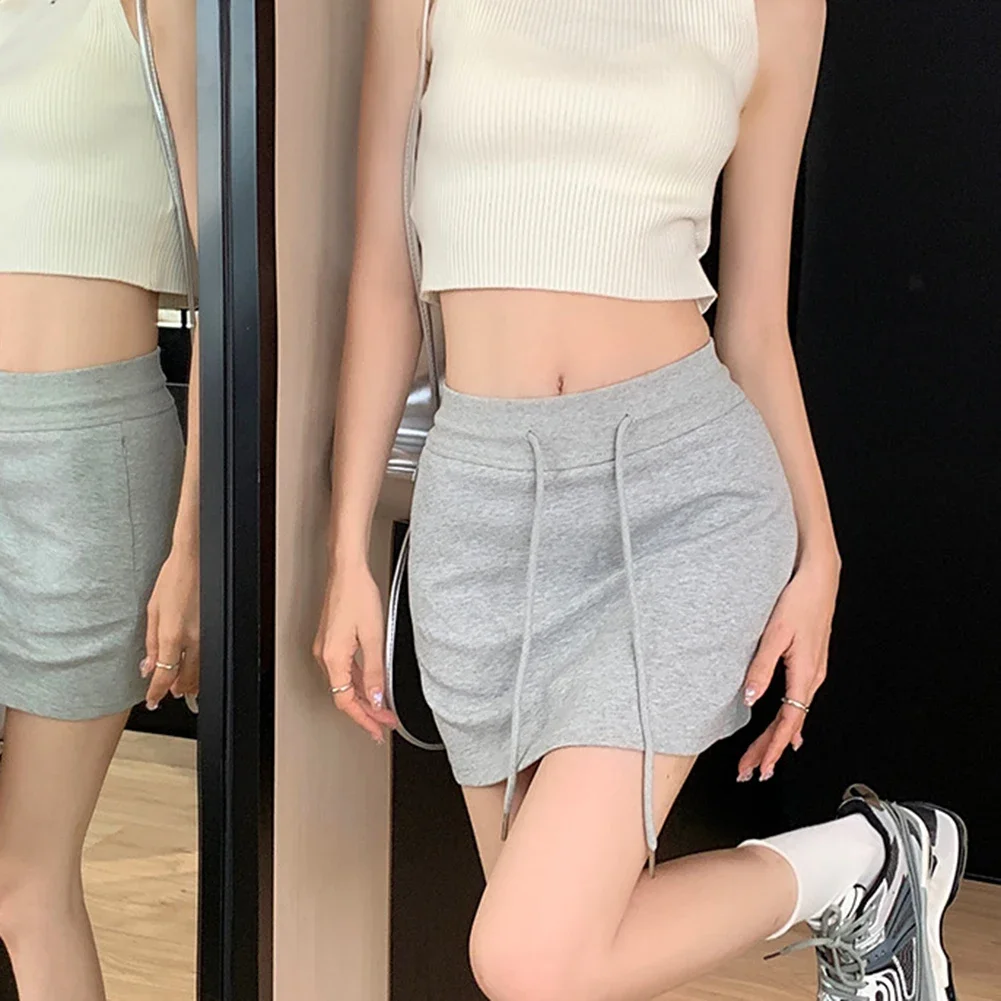 

Autumn Women Skirt Club Daily Female Holiday Pocket High Waist Solid Color Sweet And Spicy Vacation Winter Women's Summer