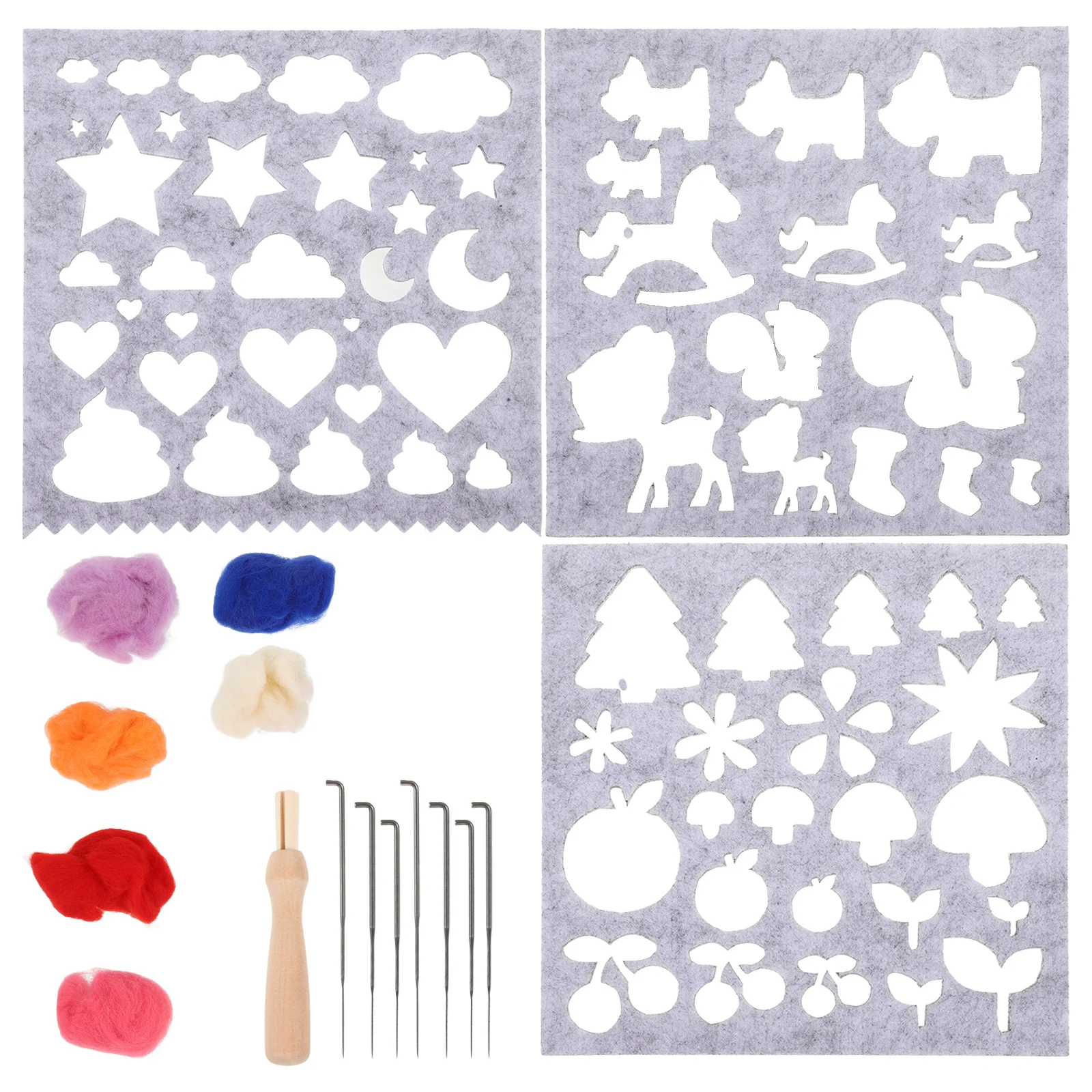 

Tool Set Diy Felting Craft Stencils Beginners Kit Handmade Templates Molds