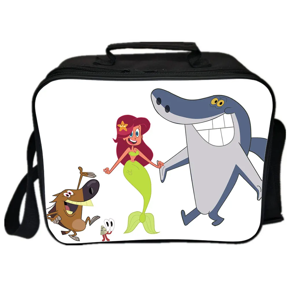 Cartoon Zig & Sharko Lunch Bag Students Boy Girl Portable Lunch Bag Men Women Picnic Box Kids School Thermal Insulation Food Box