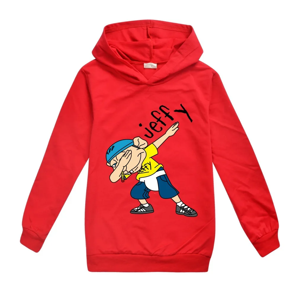 Anime Jeffy Puppet Hoodies Teenager Boys Hoodie Jumper Kids Sweatshirts Girls Leisure Outerwear Children\'s Pullover Streetwear