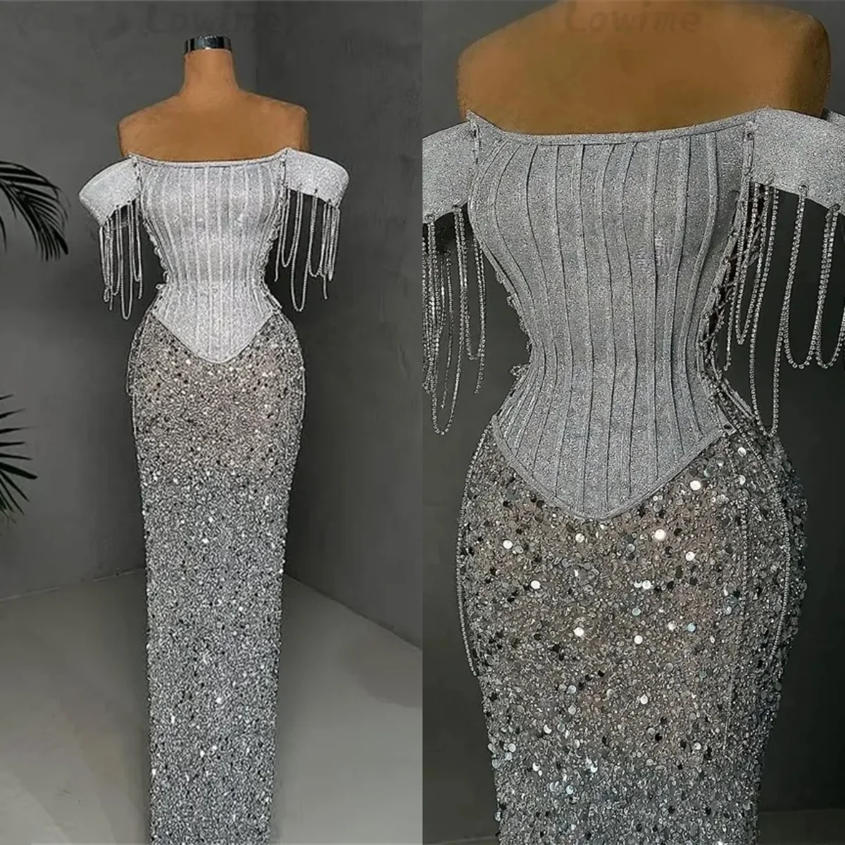 

Модные вечерние платья для женщин, платье без рукавов с открытыми плечами и блестками, стразы, платье длиной до пола, вечернее платье по индивидуальному заказу