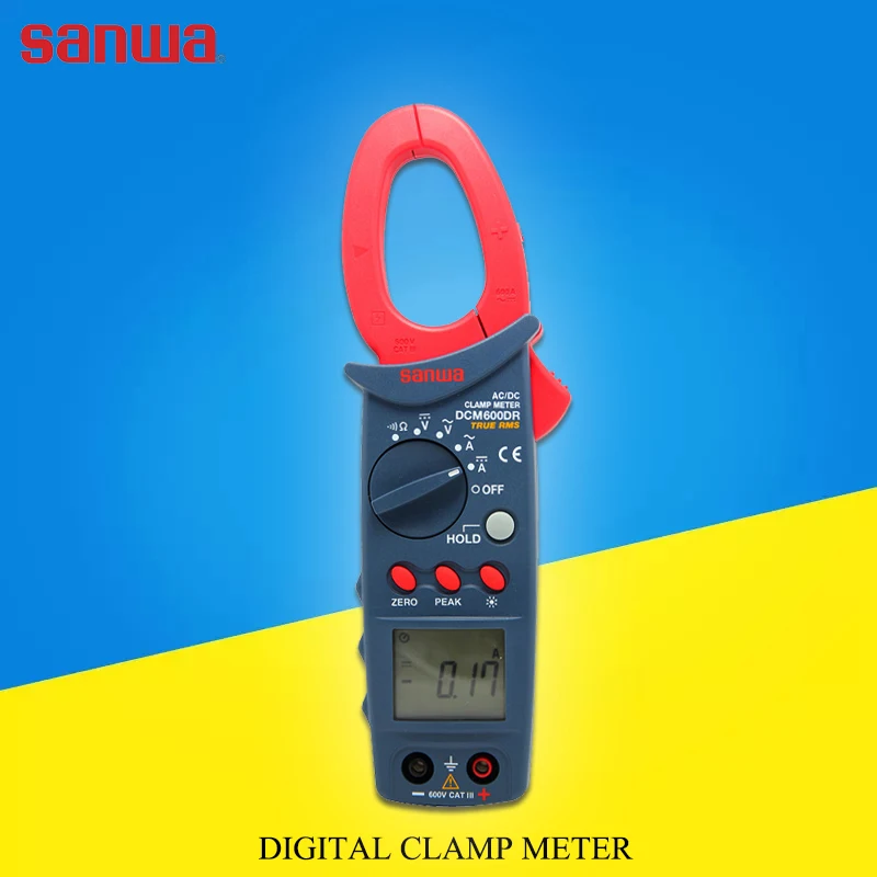 Japan sanwa DCM600DR True RMS AC/DC 600A Digital Clamp Ammeter Peak Hold/Relative Function