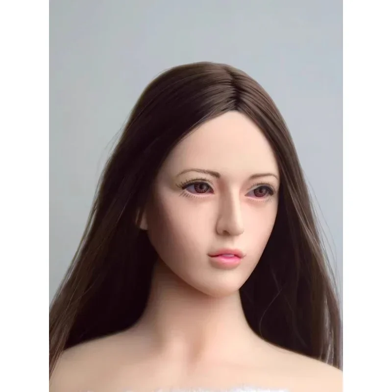 1/6 Scale EP02 Beauty Girl Long Hair Head Sculpt Earchanging Elf Head Carving Model for 12