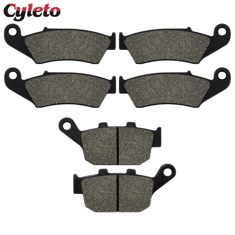 Cyleto Motorcycle Front Rear Brake Pads for Honda Transalp XL600V 97-00 XL650V 00-07 XL700V 08-12 XRV 750 Africa Twin 1994-2003