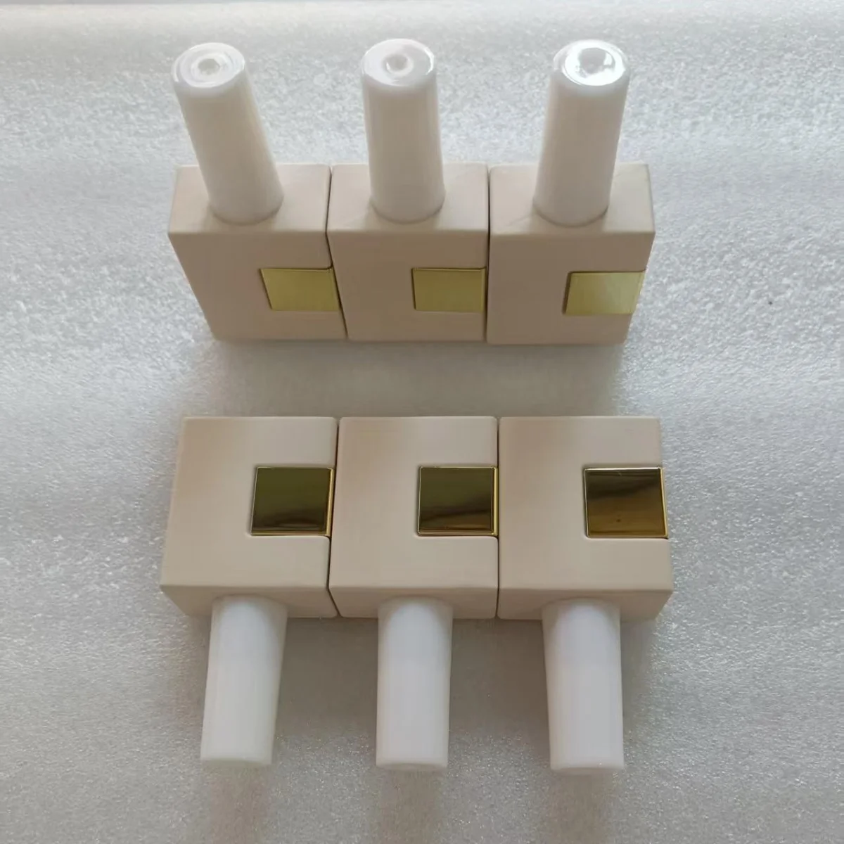 

12ml 6 pieces Empty Glass Bottles with brush lid for UV Gel polish Nail Salon Nail beauty