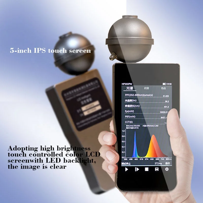 HP350B Handheld Blue Light Spectroscopic Spectrometer Test Optical Instrument for Retinal Blue Light Hazard Testing Lamp