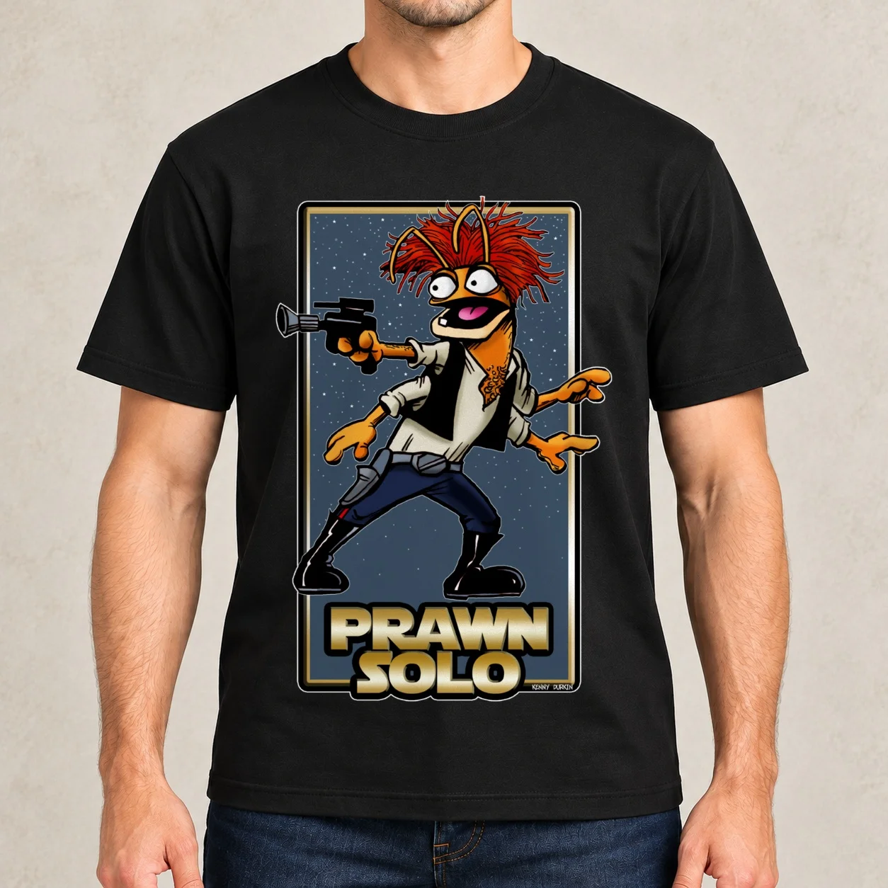 Prawn Solo T-Shirt t shirts for man graphic vintage cotton t-shirt plain for man package t shirts for man cotton T-Shirt