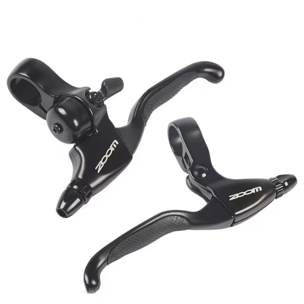 

Zoom MTB/Folding Bike Brake Levers with Built-in Bell - AL Alloy Brake Handle For Mountain, BMX, Fixed Gear Bikes