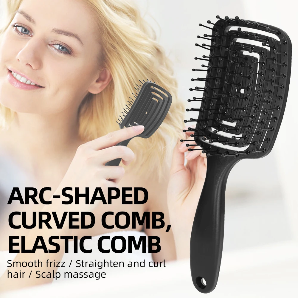 

1pcs Massage Combs Anti static Exfoliating Combs Salon Wet Hair Brush Women's Hairdressing Tool Compact and Portable Comb