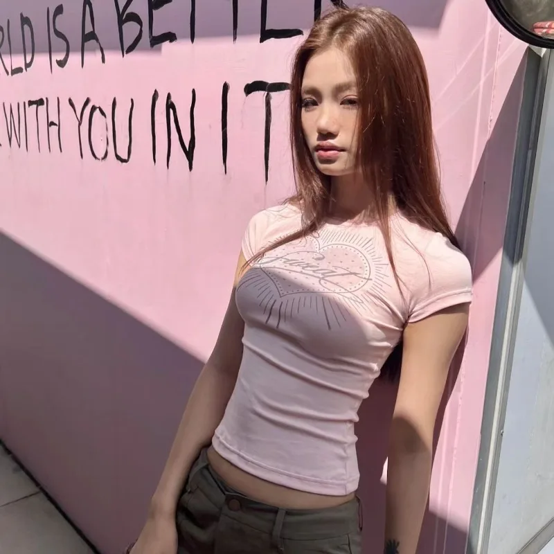 

Винтажная футболка с принтом American Subculture, новые футболки в стиле панк, уличные облегающие футболки в стиле Харадзюку, женские шикарные универсальные топы